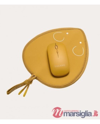 MOUSE PAD+ WIRELESS MOUSE GIALLO
