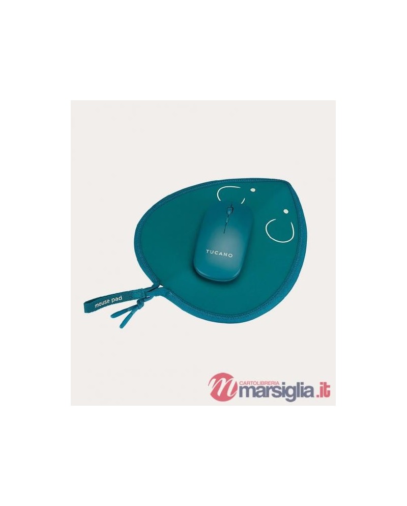 MOUSE PAD +WIRELESS MOUSE BLU