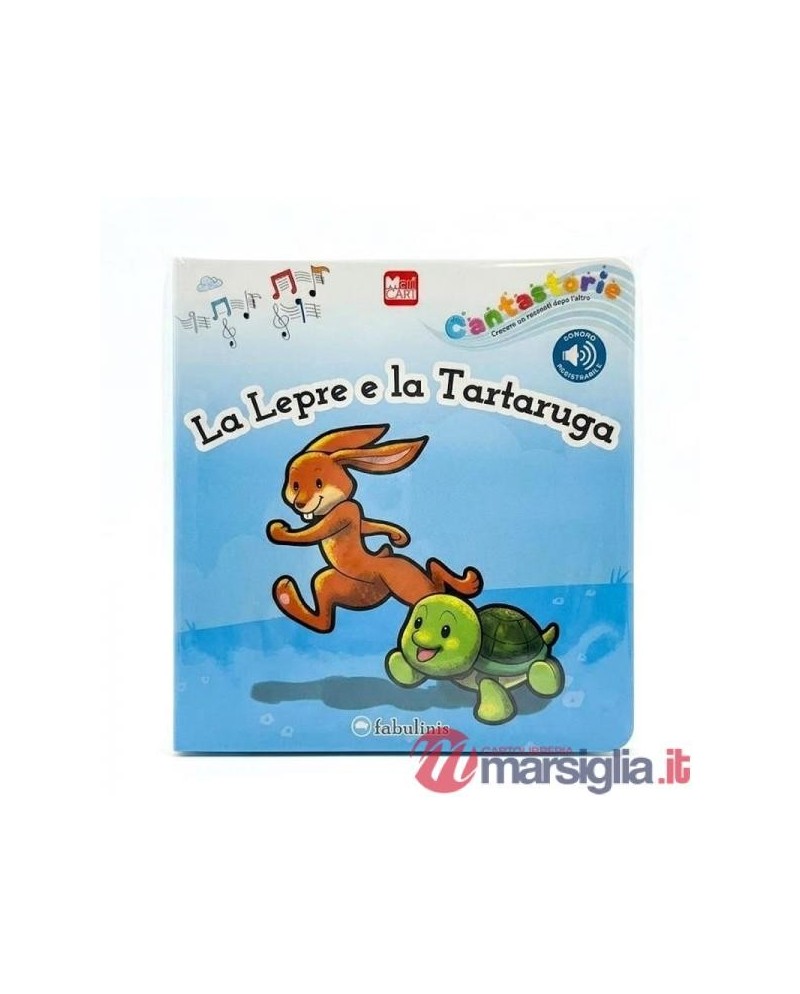 FABULINIS-LIBRO CANTASTORIE "LA LEPRE E LA TARTARUGA" (CON REGISTRATORE VOCALE)