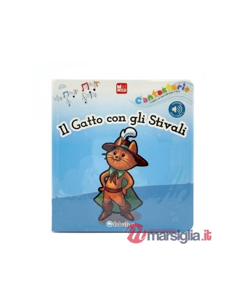 FABULINIS-LIBRO CANTASTORIE "IL GATTO CON GLI STIVALI" (CON REGISTRATORE VOCALE)
